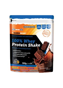Named Sport 100% Whey protein shake gusto cioccolato-brownies - 900 g polvere