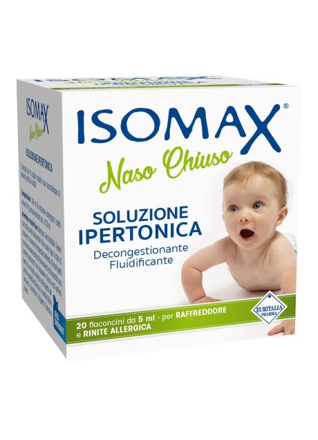 Isomax naso chiuso - soluzione ipertonica per lavaggi nasali - 20 flaconi da 5 millilitri