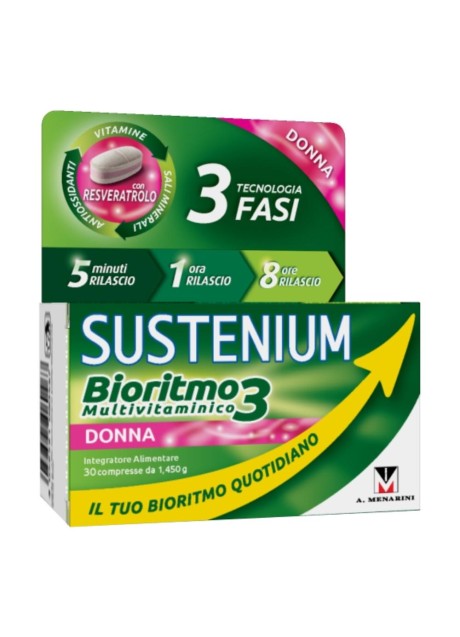 Sustenium Bioritmo3 Donna - multivitaminico per adulti - 30 compresse
