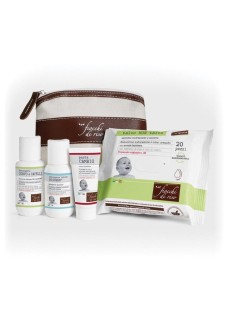 Cofanetto Bebè con pasta cambio, detergente corpo/capelli e talco, detergente intimo, salviette e pochette - Fiocchi di Riso