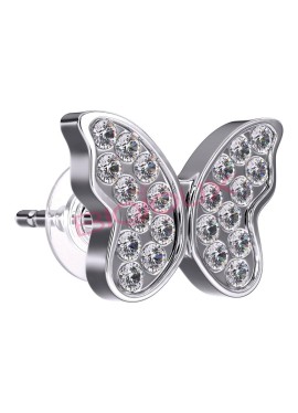 BJT979 ORECCHINI BUTTERFLY STAINLESS STEEL