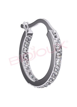 BJT992 ORECCHINI CRYSTAL HOOP STAINLESS STEEL