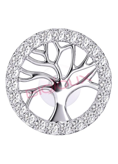 BJT994 ORECCHINI TREE LIFE STAINLESS STEEL