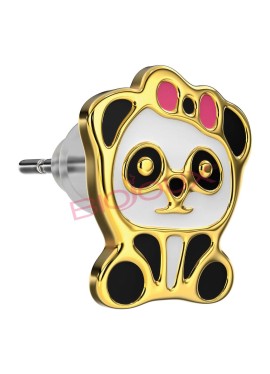 Biojoux - orecchini baby panda gold plated BJT712