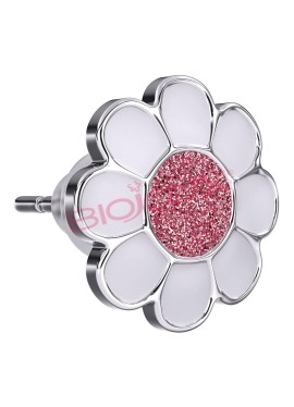 BJT713 ORECCHINI ROSE FLOWE STAINLESS STEEL