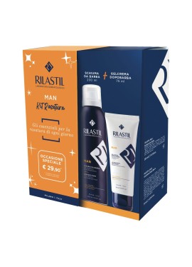 RILASTIL COFANETTO MAN 1 RILASTIL MAN GEL CREMA DOPOBARBA 75ML + 1 RILASTIL MAN SCHIUMA DA BARBA 200 ML