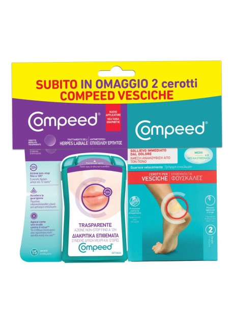 COMPEED TRATTAMENTO DELL'HERPES LABIALE+ CEROTTI VESCICHE MISURA MEDIA 17 PEZZI