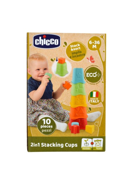 CHICCO GIOCO 2IN1 STACKING CUPS ECO+