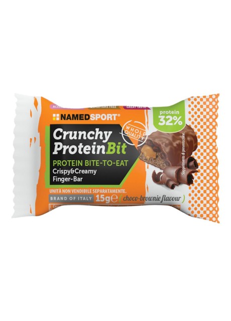 Named Sport Crunchy ProteinBit gusto cioccolato-brownie - Confezione da 3 barrette (3x15gr)