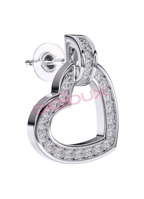 Biojoux - orecchini pendenti montecarlo heart stainless steel BJT224