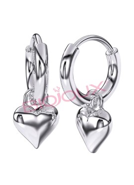 Biojoux - orecchini hoop heart stainless steel BJT227