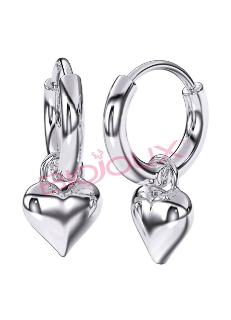 Biojoux - orecchini hoop heart stainless steel BJT227