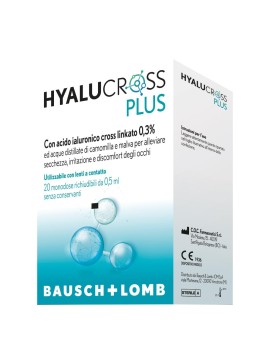 Hyalucross plus collirio monodose, 20 flaconcini da 0,5ml