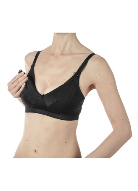 MAMMY REGGISENO MICROFIBRA ALLATTAMENTO BLACK 6C