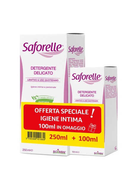 Saforelle detergente intimo delicato 250ml+100ml