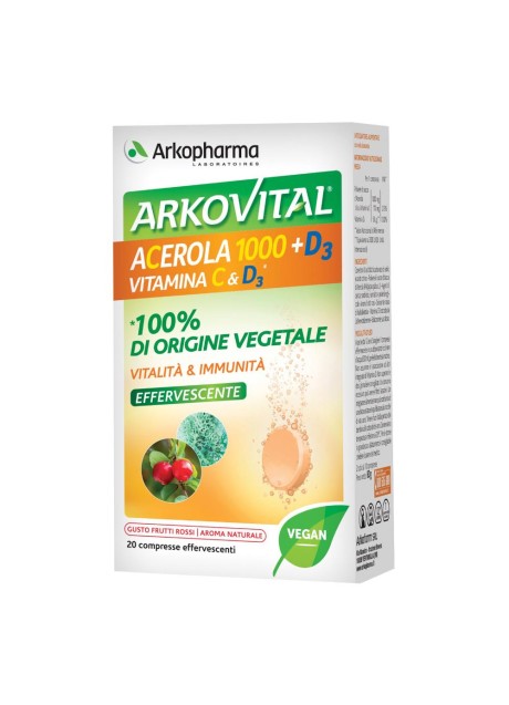 ARKOVITAL ACEROLA 1000+D3 VIT