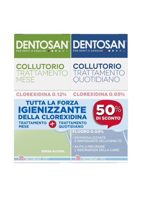 DENTOSAN COLLUTORIO BIPACK 0,12% MESE 200 ML + 0,05% QUOTIDIANO 200 ML