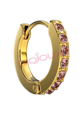 BJT728 ORECCHINI ROSE CRYSTAL GOLD PLATED