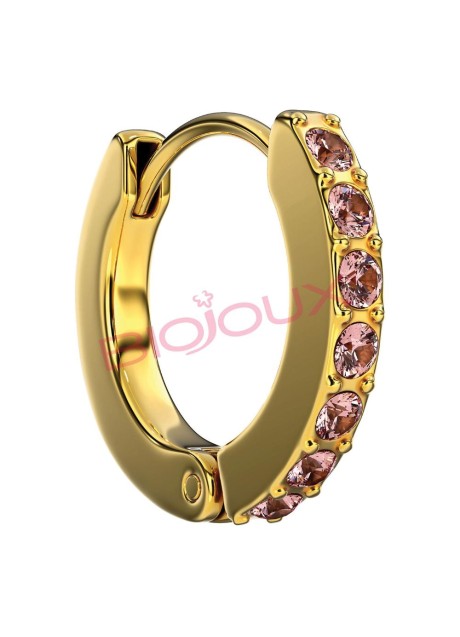 BJT728 ORECCHINI ROSE CRYSTAL GOLD PLATED