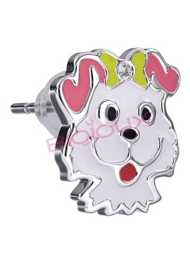 BJT732 ORECCHINI NALA PUPPY STAINLESS STEEL