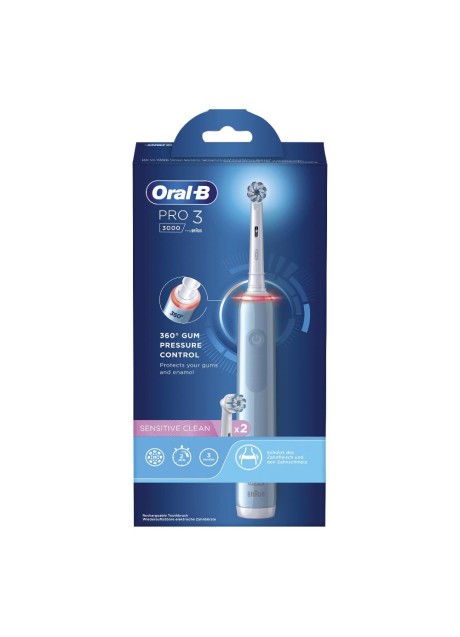 ORALB PRO 3 BLU SENS SPAZZ+2RE