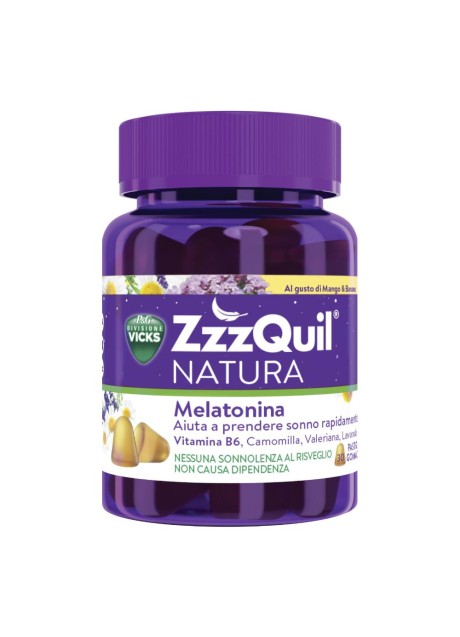 Vicks zzzquil natura mango&banana - 30 pastiglie gommose