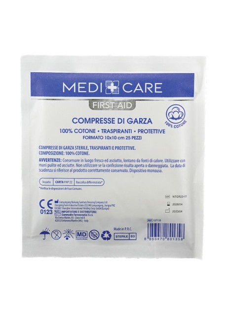 GARZA COTONE 10X10CM 25PZ
