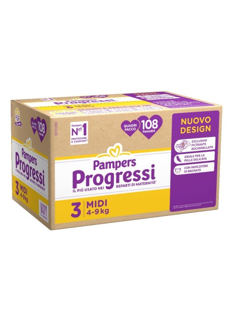 PAMPERS QU PROG MIDI 108PZ