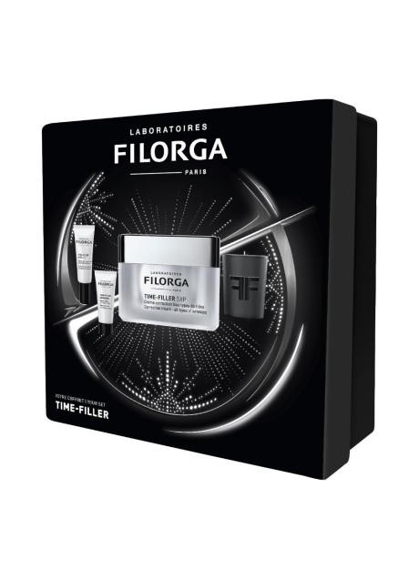 FILORGA XMAS BOX TIME 2023 1 TIME FILLER 5XP 50 ML + 1 TIMEFILLER INTENSIVE 7 ML + 1 TIME FILLER EYES 5XP 4 ML + 1 MINICANDLE