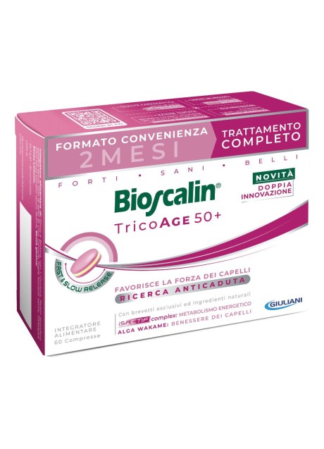 Bioscalin Tricoage 50+ - integratore alimentare per donne in perimenopausa e menopausa nuova formulazione - 60 compresse