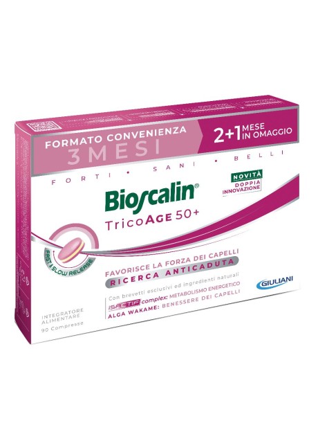 Bioscalin Tricoage 50+ - 90 compresse - integratore alimentare per donne in menopausa e perimenopausa - nuova formulazione