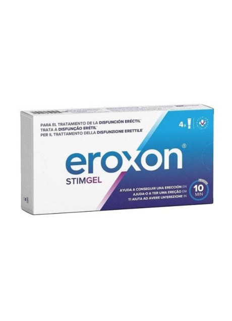 Eroxon stim gel - gel per stimolare l'erezione duratura del pene - 4 tubetti da 0,3 millilitri