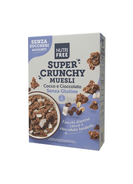 NUTRIFREE SUPER CRUNCHY MUESLI COCCO E CIOCCOLATO SENZA ZUCCHERI AGGIUNTI 300 G