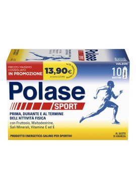 Polase sport - integratore di sali minerali per persone che praticano attività sportiva - confezione da 10 buste