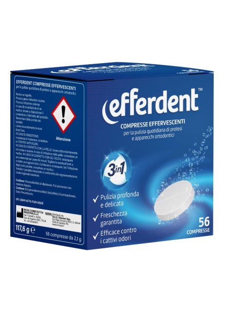 EFFERDENT EFFERVESCENTI 56CPR