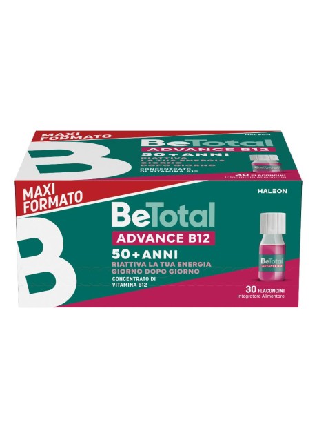 Betotal Advanced B12 - integratore di vitamina B12 per adulti sopra i 50 anni -  confezione da 30 flaconi