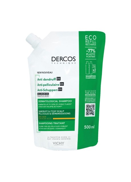 DERCOS TECHNIQUE ANTI-DAND DENSISOL SERUM DRY REFILL 500 ML