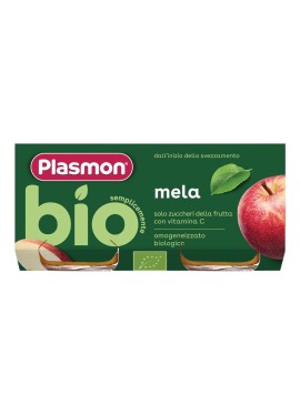PLASMON OMOGENEIZZATO BIO MELA 2 VASETTI X 80 G