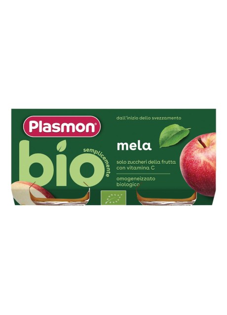 PLASMON OMOGENEIZZATO BIO MELA 2 VASETTI X 80 G