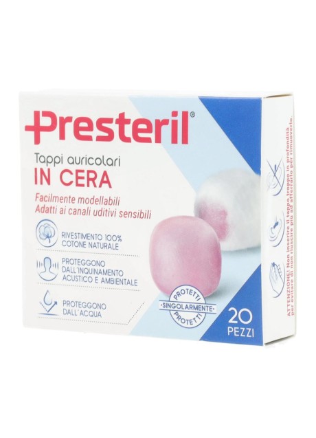 PRESTERIL TAPPI AURIC CERA 20P