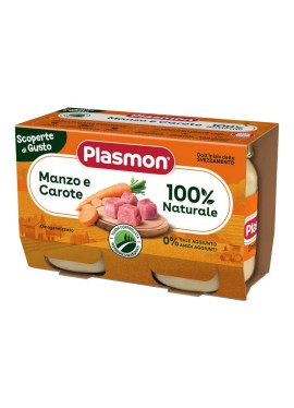 PLASMON BIO OMOGENEIZZATO MANZO CON CAROTE 2 PEZZI