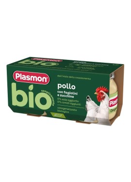 PLASMON BIO OMOGENEIZZATO POLLO CON FAGIOLINI E ZUCCHINE 2 PEZZI