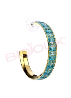 BJT342 ORECCHINO IN ACCIAIO PLACCATO ORO ELBA GP