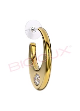 BJT348 ORECCHINO IN ACCIAIO PLACCATO ORO PIANOSA GP