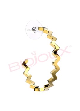 BJT351 ORECCHINO IN ACCIAIO PLACCATO ORO PANAY GP