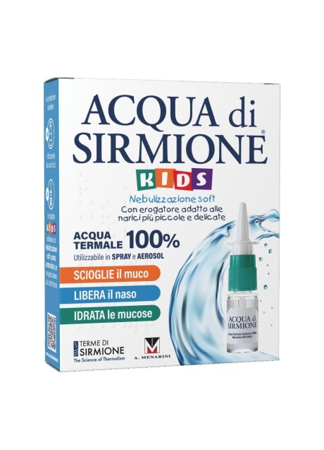 ACQUA DI SIRMIONE KIDS NEBULIZZAZIONE SOFT ACQUA TERMALE 100% 6 FLACONCINI PLURIDOSE DA 15 ML ACQUA DI SIRMIONE KIDS NEBULIZZAZIONE SOFT ACQUA TERMALE 100% 6 FLACONCINI PLURIDOSE DA 15 ML