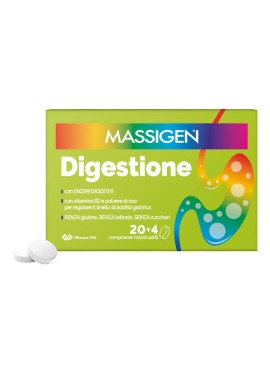 MASSIGEN DIGESTIONE 20+4 COMPRESSE MASTICABILI SENZA GLUTINESENZA LATTOSIO SENZA ZUCCHERI