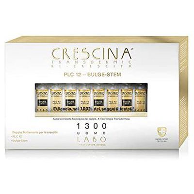 Crescina Transdermic Ricrescita - Trattamento con PLC12-BS 1300 - Uomo - 40 fiale
