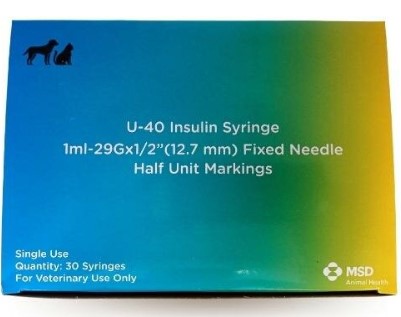 Siringa insulina veterinaria 30 pezzi 40ui/ml