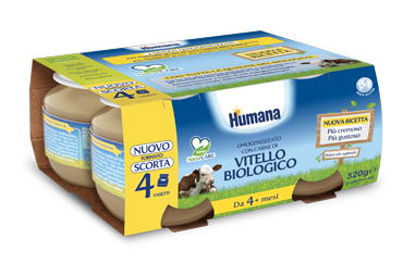 Humana omogeneizzato vitello BIO 4pz da 80 grammi